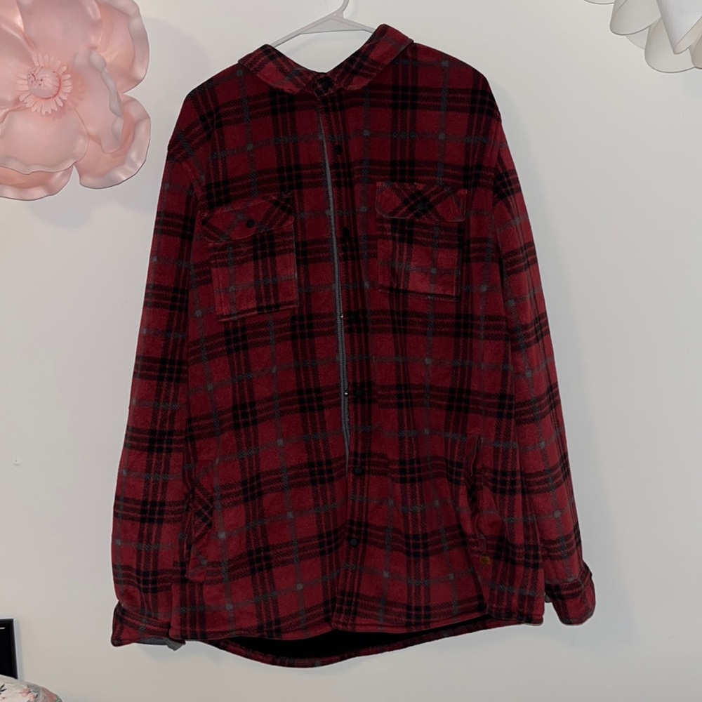 Voyager Flannel jacket with Sherpa Lined Warm Soft size 2xl